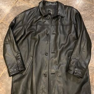 Men’s Black Leather Coat